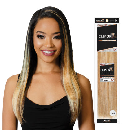 Fashion Source Human Hair CLIP ON 7 PCS- 22"