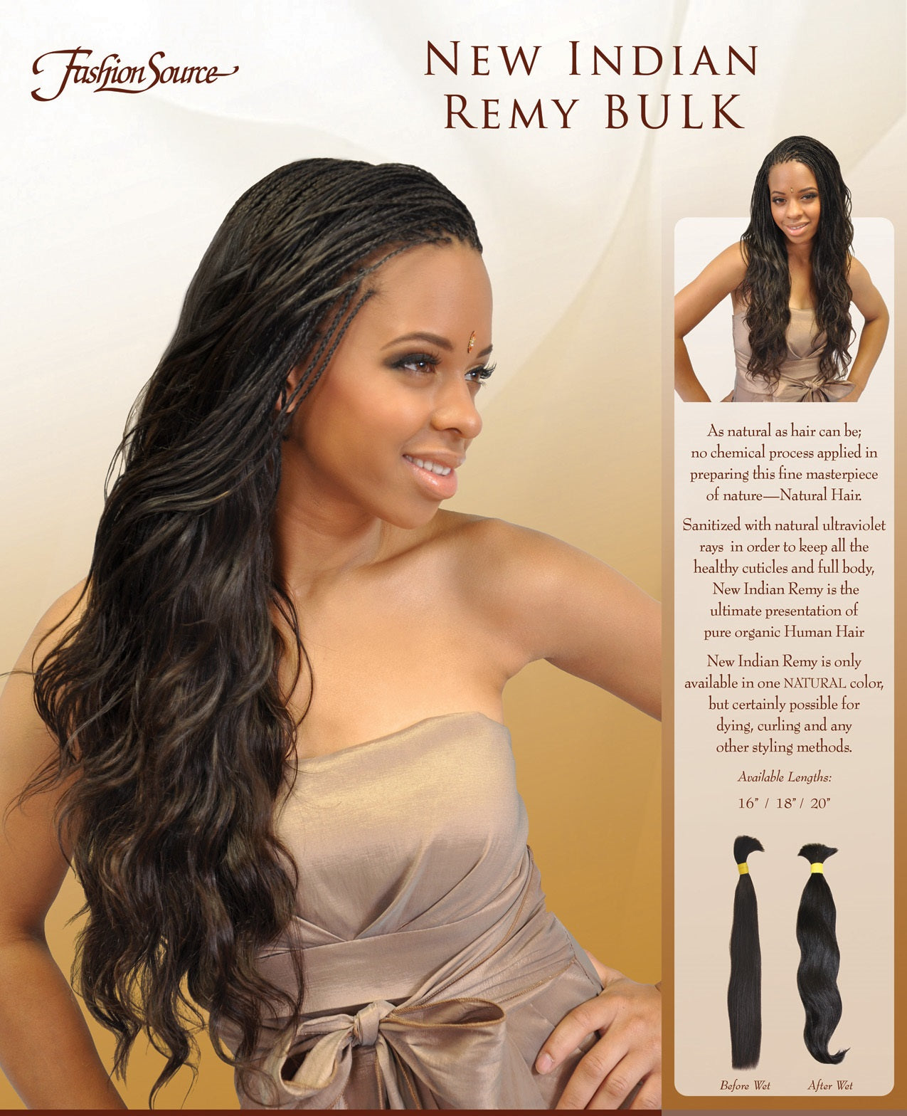 Fasion Source Human Hair Indian Remy Bulk