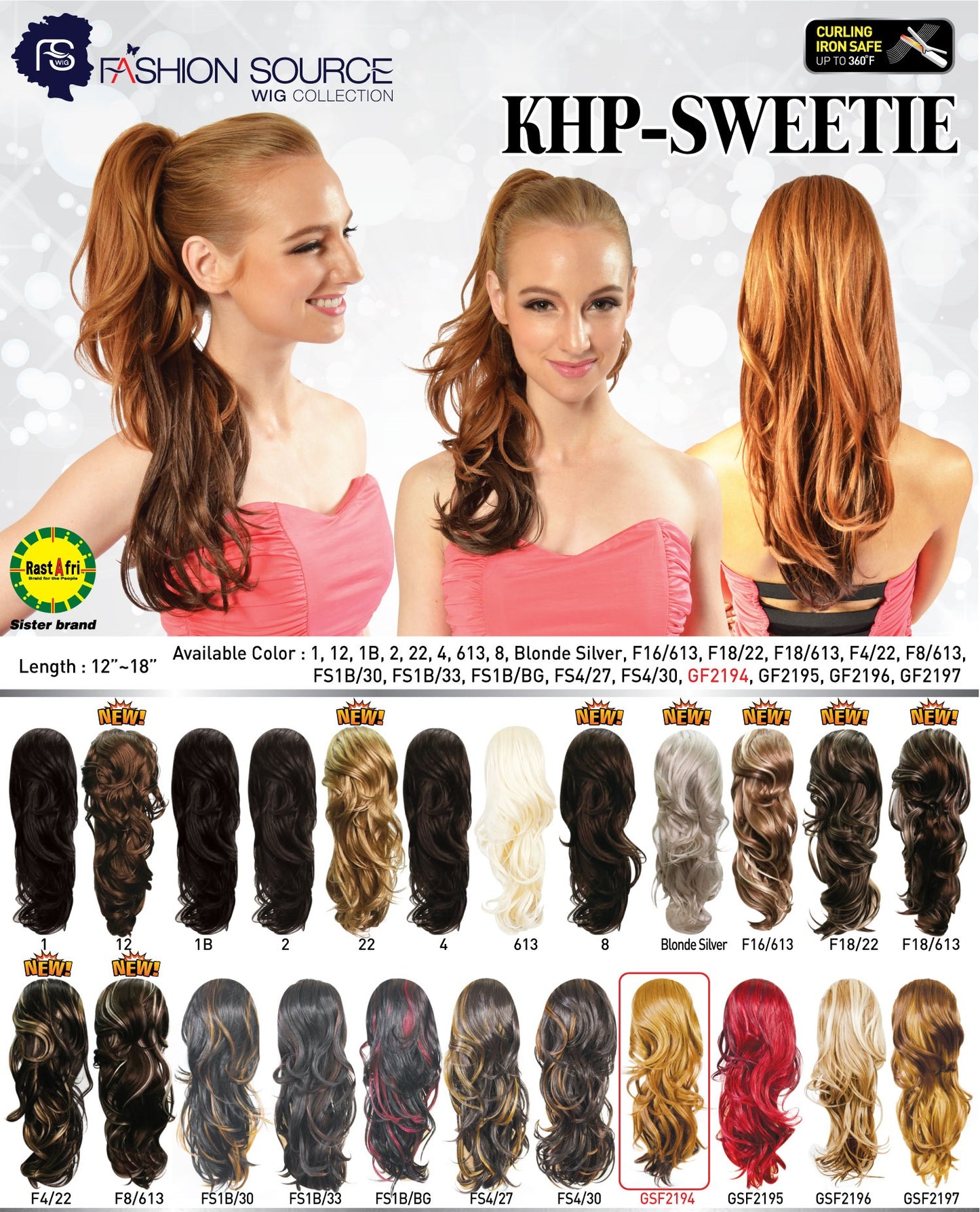 Fashion Source Drawsting Ponytail KHP-Sweetie