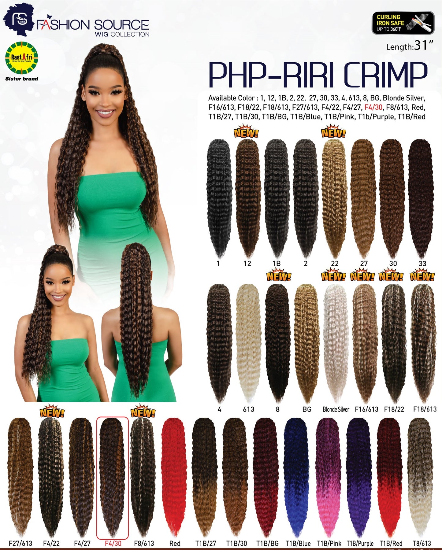Fashion Source Drawsting Ponytail PHP-RIRI CRIMP