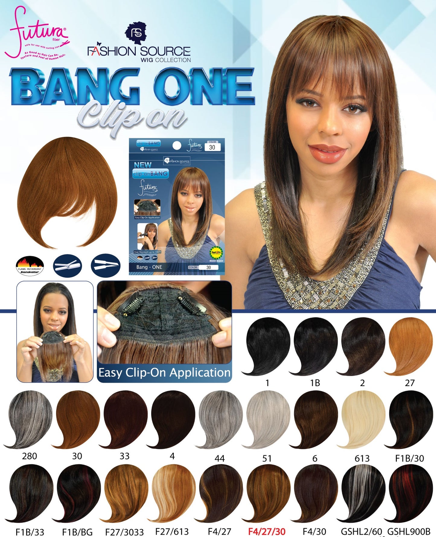 Fashion Source Clip-on Bang-One