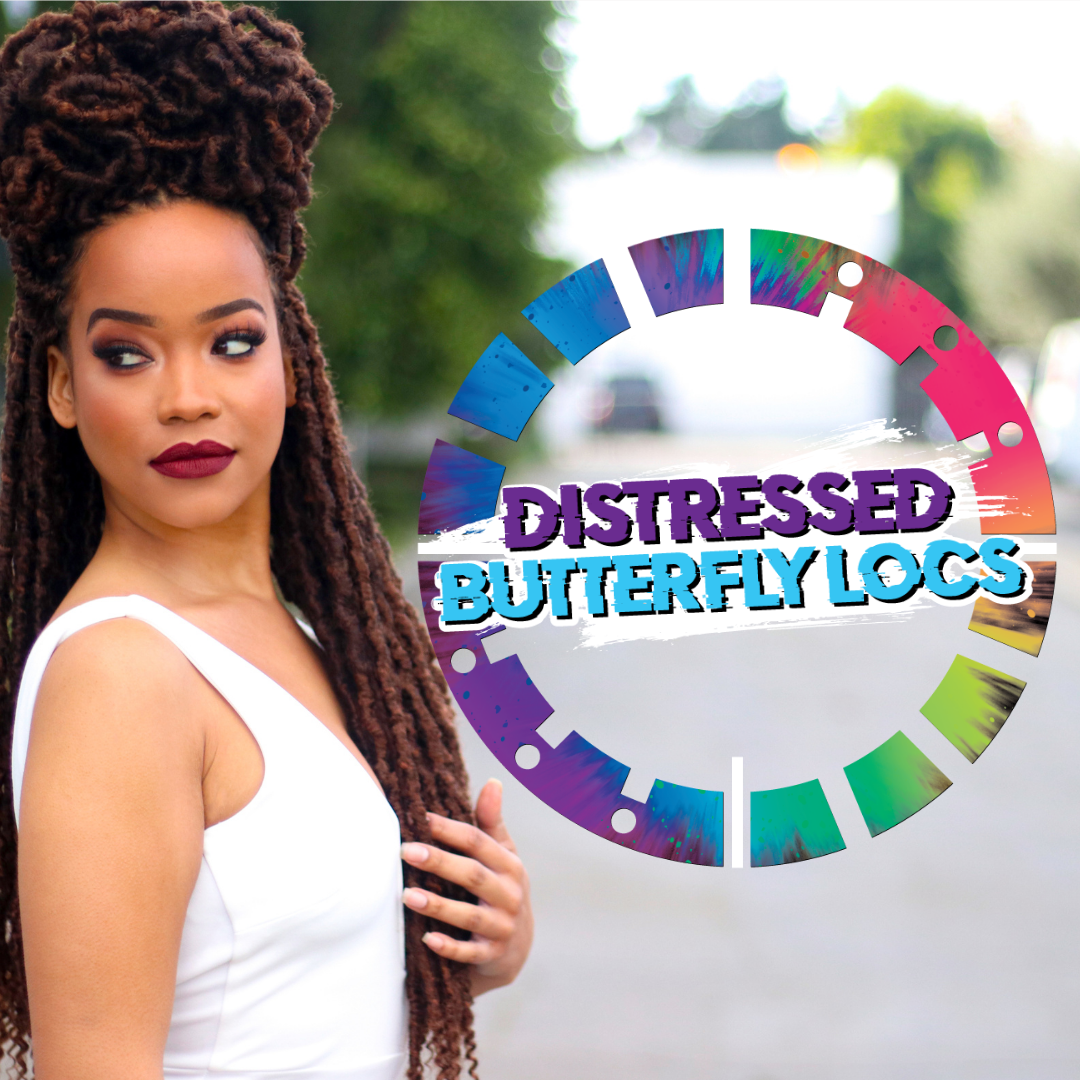 RastAfri Distressed Butterfly Locs -12"