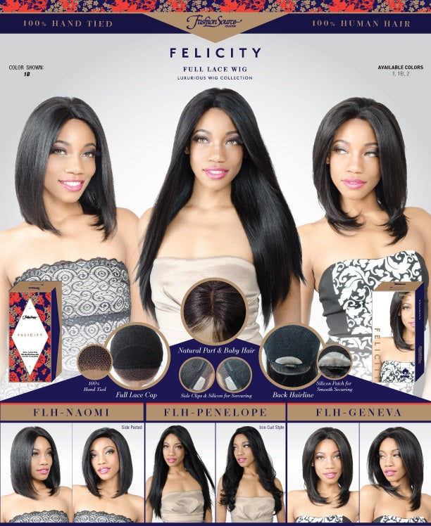 Fashion Source Human Hair Full Lace wig FLH-Penelope