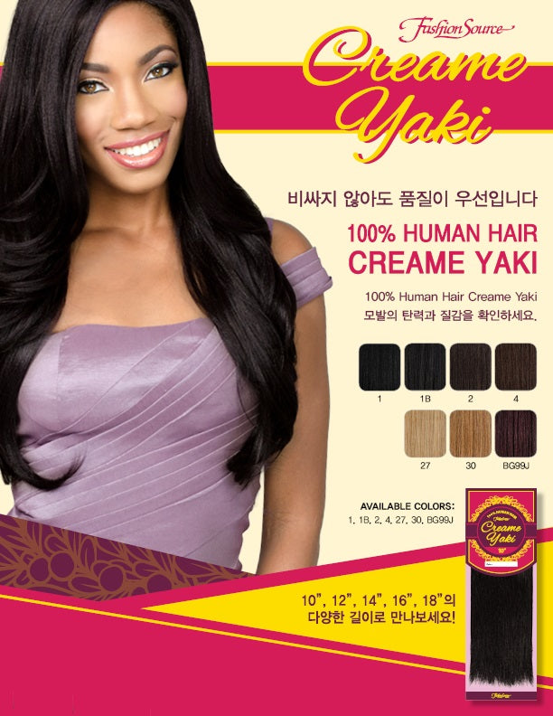 Fashion Source Human Hair Creame Yaky Weaving