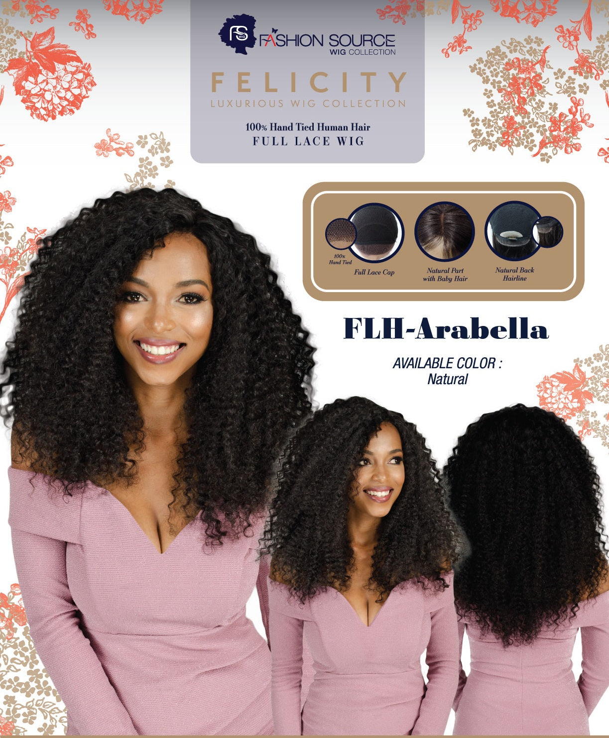 Fashion Source Human Hair Full Lace wig FLH-Arabella