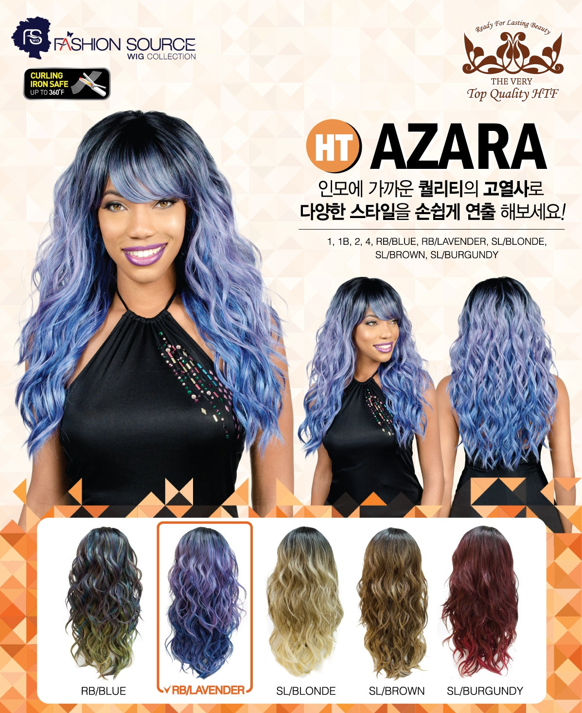Fashion Source High Temperature Full wig HT-AZARA