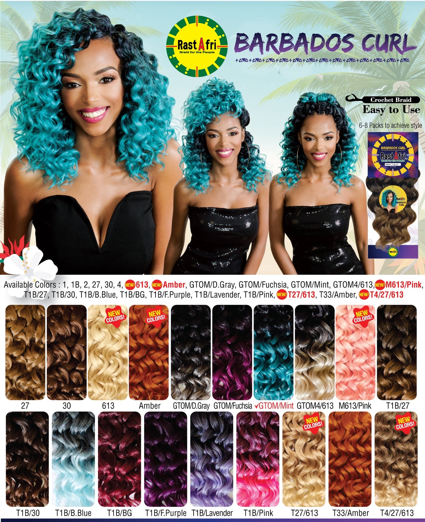 RastAfri Barbados Curl 12"