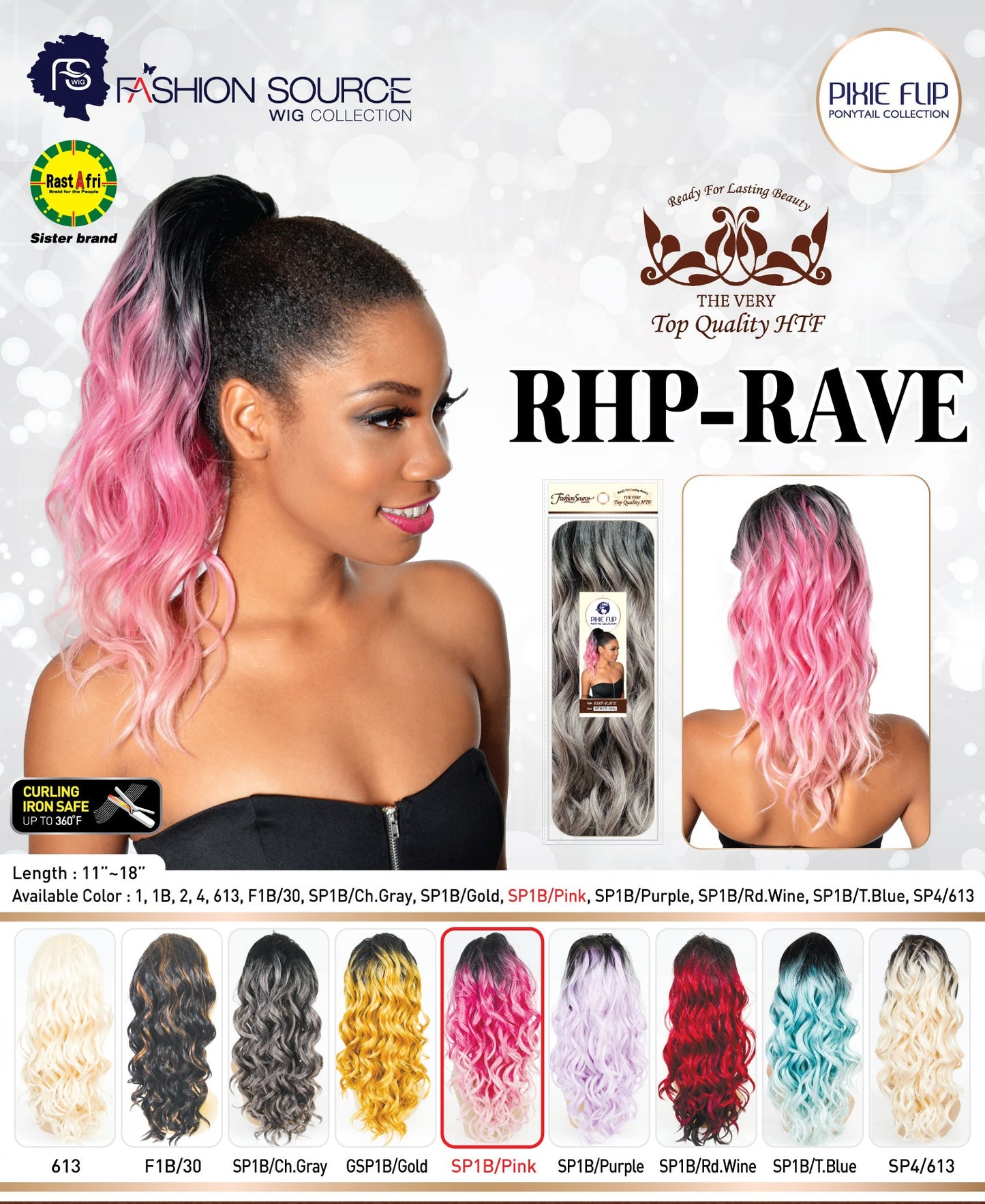 Fashion Source Drawsting Ponytail RHP-Rave