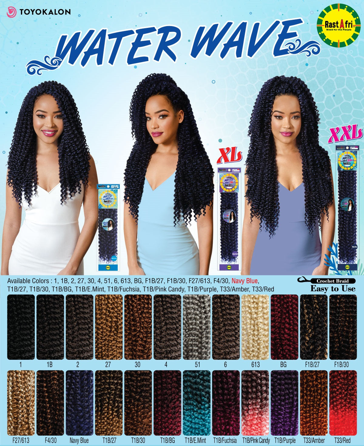 RastAfri Water Wave Curl XXL - 24"