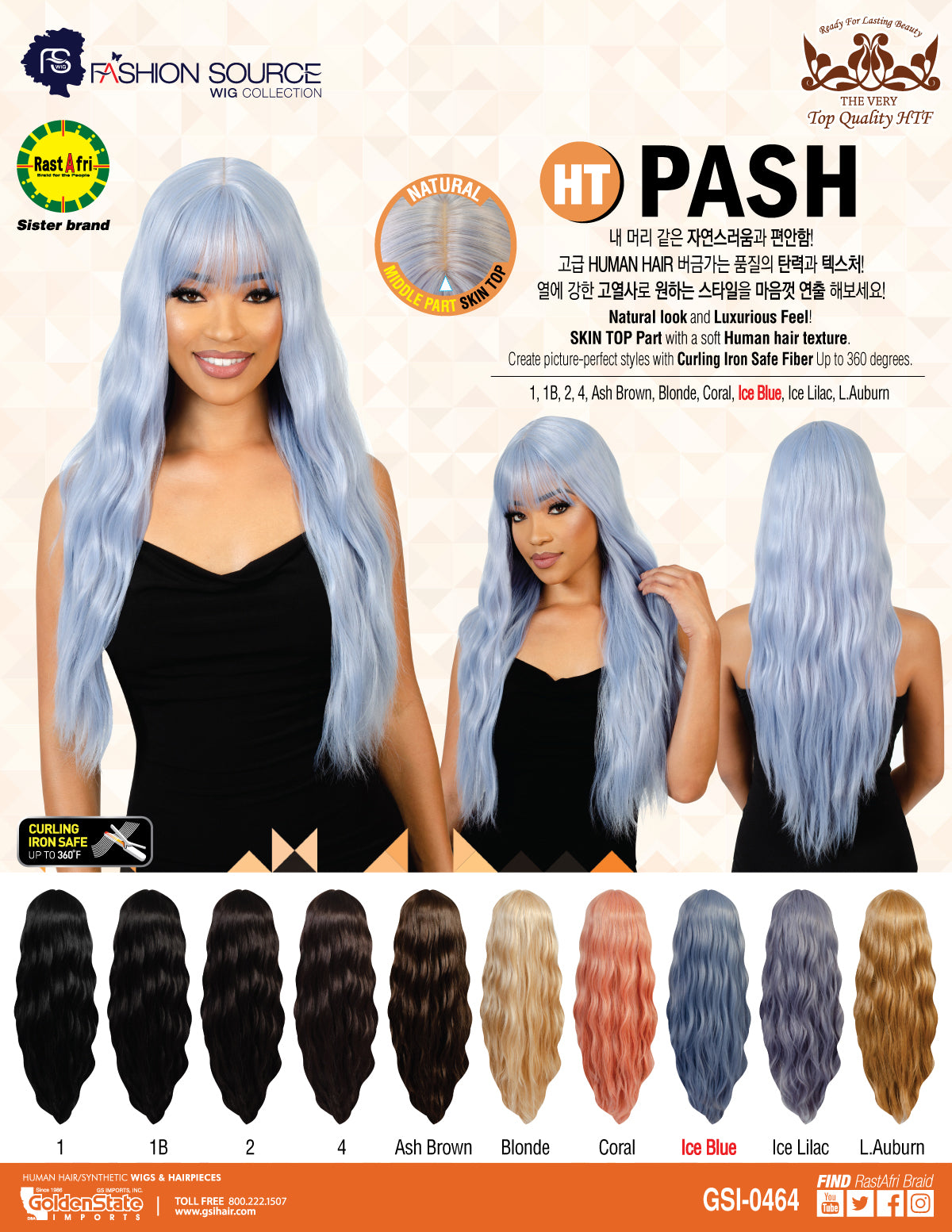 Fashion Source High Temperature Full wig HT-PASH