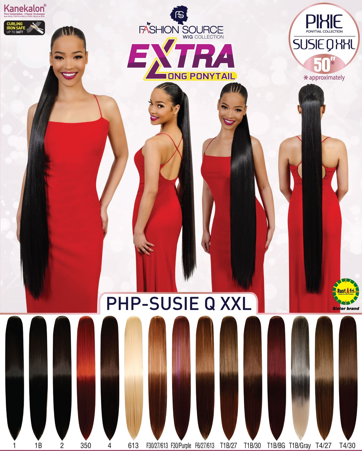Fashion Source Drawsting Ponytail PHP-SUSIE Q XXL 50"