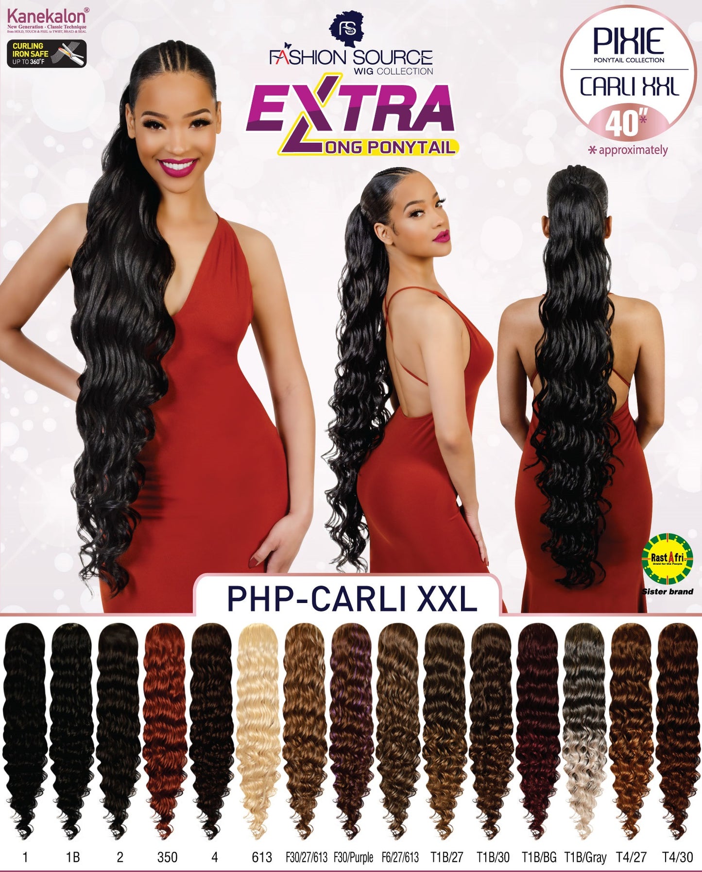 Fashion Source Drawsting Ponytail PHP-CARLI XXL 40"