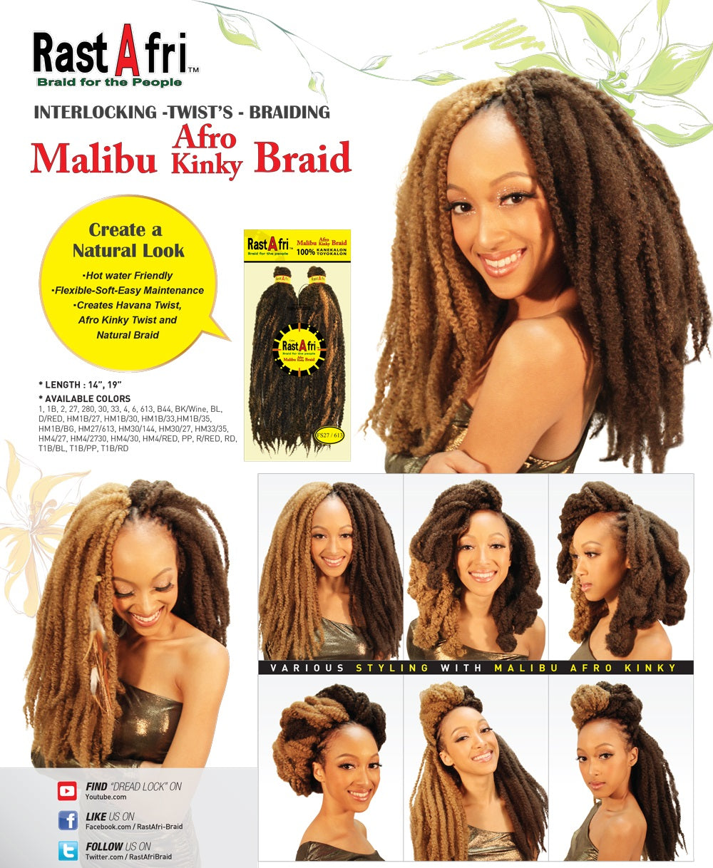 RastAfri Malibu Afro Kinky 19"