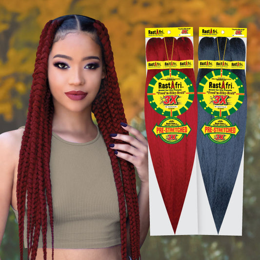 RastAfri Freed'm Silky Braid Pre-Stretched 3X - 52"