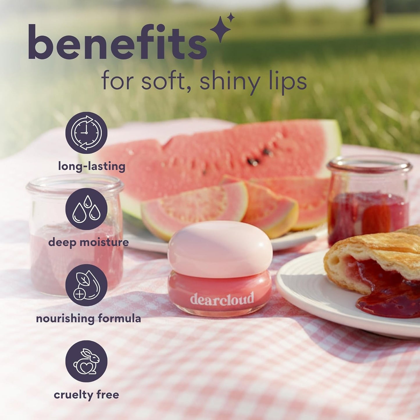 Dearcloud Dewy Lip Jam – Hydrating Lip Balm & Gloss with Vitamin E
